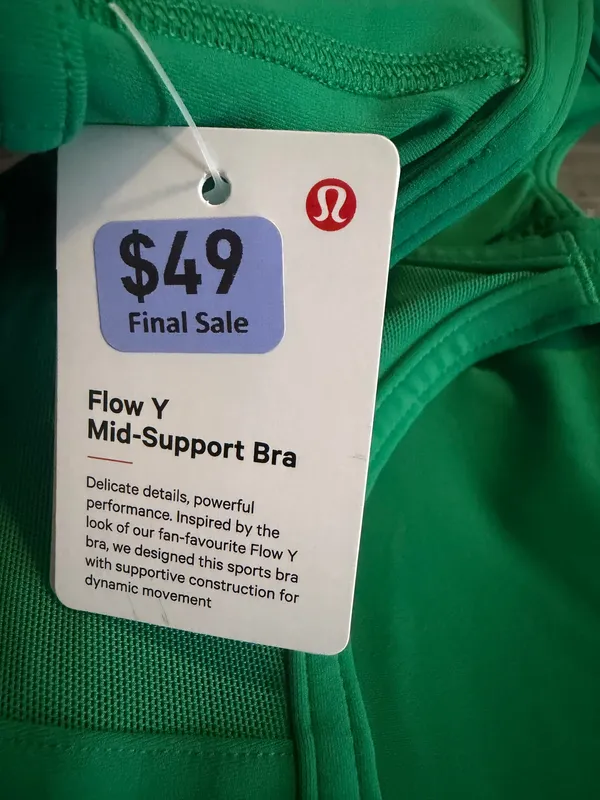 Lululemon Flow Y Med Support Sports Bra B/C Raceway Green 4 NWT - Image 6