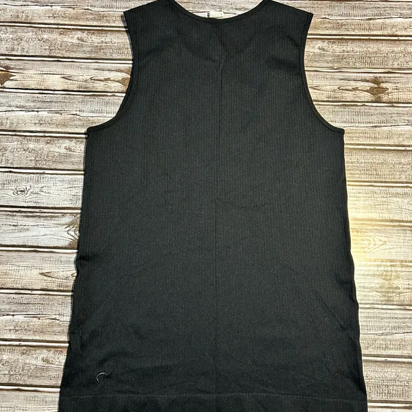 Zyia Ripped Black Sleeveless Tank Top - Image 2