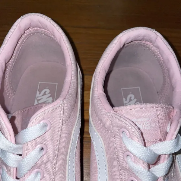 VANS Old Skool Pink Low top Sneaker Shoes Missy Size 6 Casual School Skateboard - Image 5