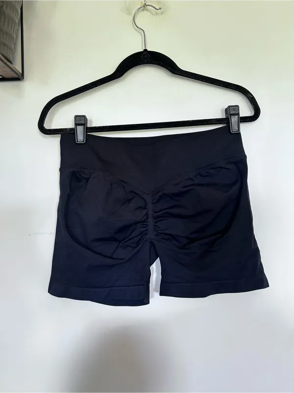 Black Butt Lifting Athletic Shorts Size XL - Image 2