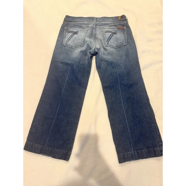 7 For All Mankind Dojo Crop Denim Jeans Women's Sz 30 U121B082U-082U Made In USA - Image 8