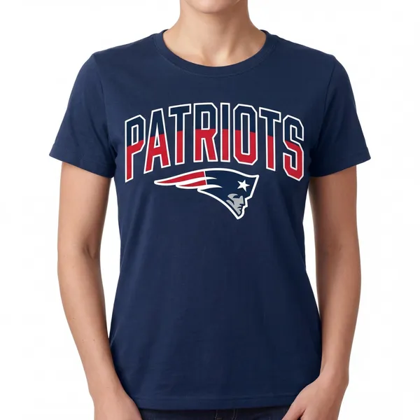 New England Patriots Blue NFL Team Football Crew Short Sleeve Tee M NEW no Tags - Image 2