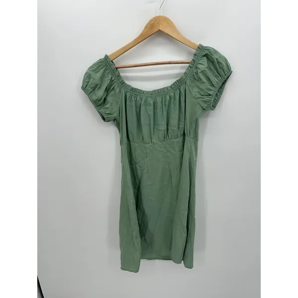 Lulus Womens Mint Green Milkmaid Dress Size M Mini Cottagecore Fitted‎ Dainty - Image 2