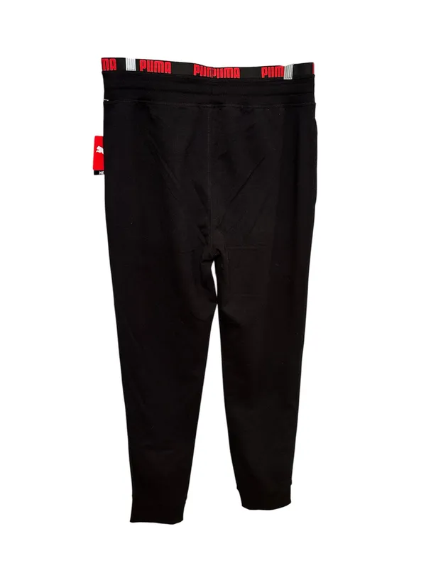 Puma Men's Black and Red Sweatpants - Image 2