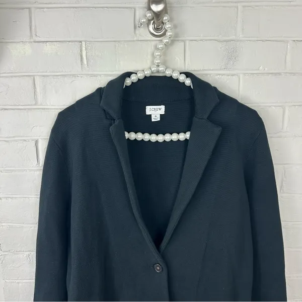J.Crew Factory Black Schoolboy Sweater Blazer Size S - Image 4