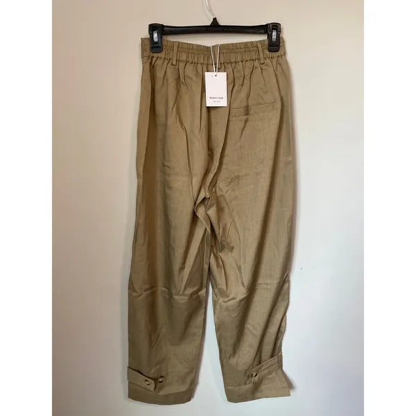 New Estellina Tan Cropped Straight Pants Size Small - Image 4