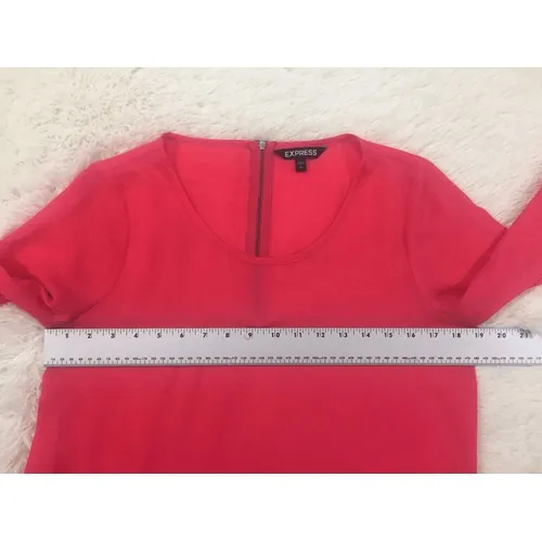 Express Bright Pink‎ 3/4 Sleeve Loose Pullover Blouse Top Size Small - Image 5