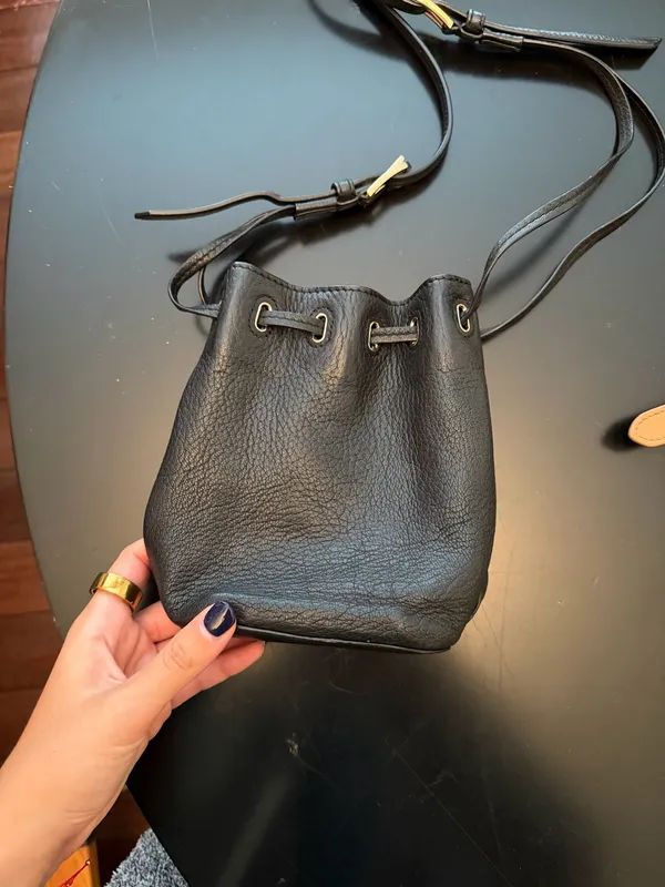 Tory Burch Bucket Bag Leather Drawstring - Image 6