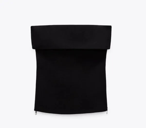 Zara black side zipper tube top - Image 2