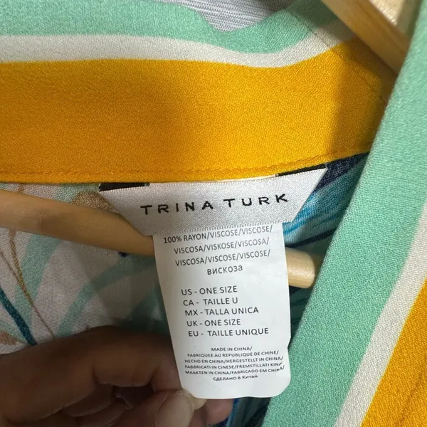 Trina Turk Terra Nostra Tassle Swim‎ Coverup/Kimono- One Size - Image 6