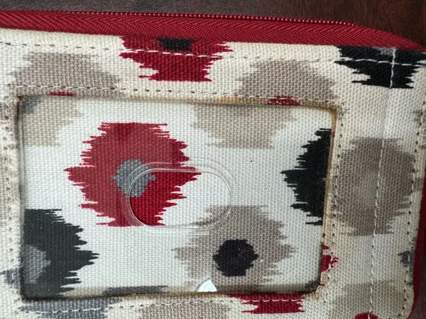 ThirtyOne Boutique Red, White, and Grey Wallet Wristlet - Image 3