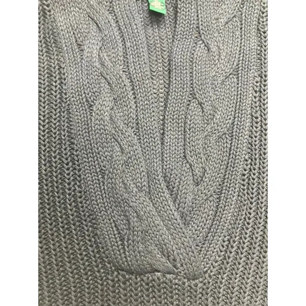 Lauren Ralph Lauren Black Cable Knit Cotton Sweater‎ Women's Size Medium - Image 3