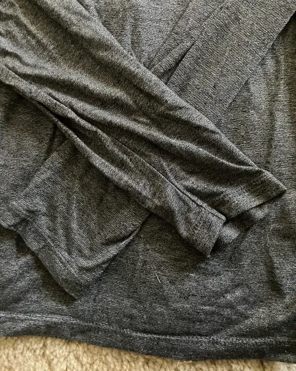 Weatherproof 32 Degree Heat Charcoal Gray Heathered Long-Sleeve Crewneck Shirt - Image 2