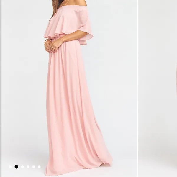 Show Me Your Mumu Hacienda Maxi Dress Rosebud Chiffon Convertible Pink Size S - Image 3