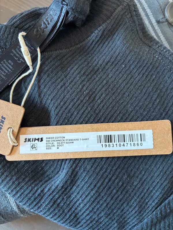 NWT SKIMS Sheer Rib T-Shirt - Image 6