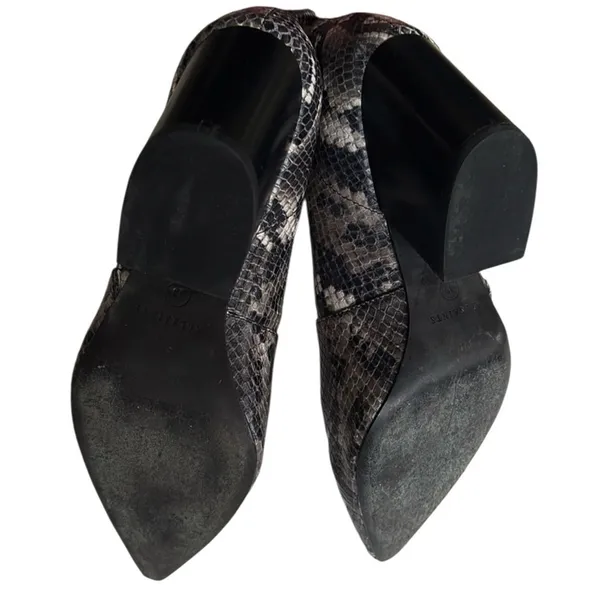All Saints Leather Aster Snake Print Ankle Boots Size 9 - Image 7