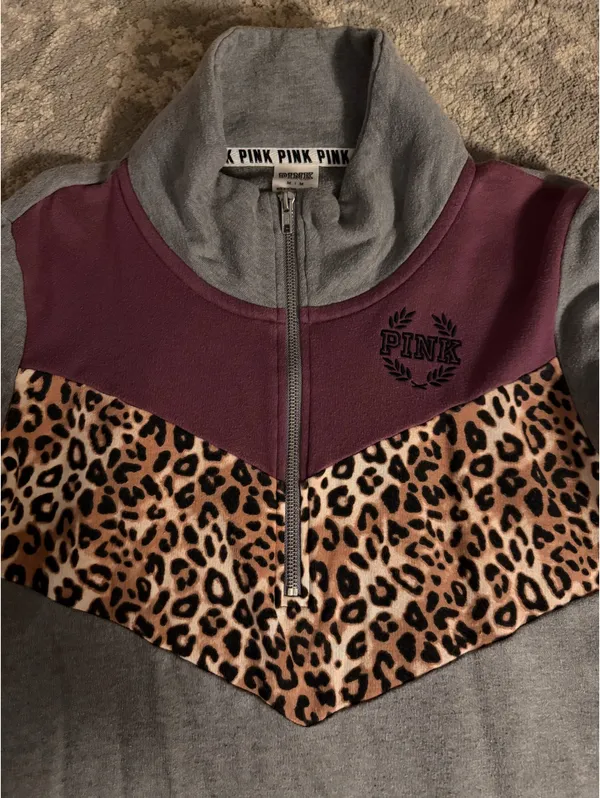 PINK Victoria's Secret Quarter-Zip Sweatshirt - Image 2