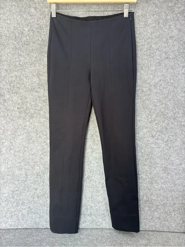 Quince Ultra-stretch Ponte Pintuck Ankle Pants Black size small 27” inseam - Image 3