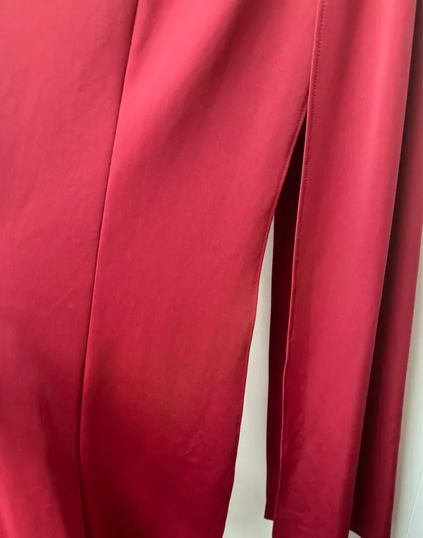 Boutique Red Matte Formal Dress Maxi - Image 5