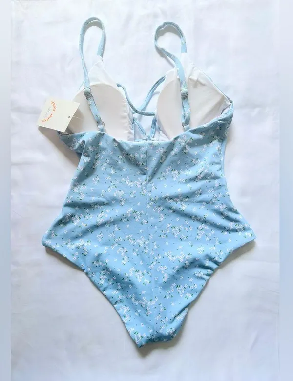NWT Dippin' Daisy's Bliss One Piece Swimsuit - Blue/Yellow - S - Image 7