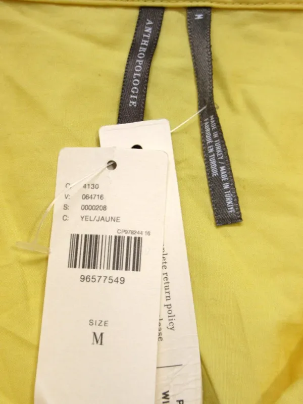 NWT by Anthropologie Somerset Maxi in Yellow Cotton Shirt Edition Dress M - Image 6
