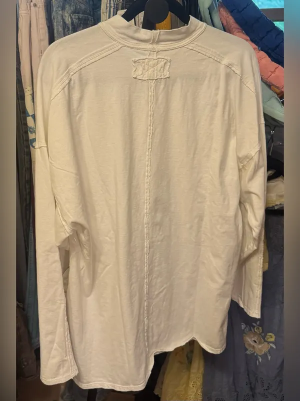 NWOT Free People We The Free Heater Tee - ivory white - small - Image 9
