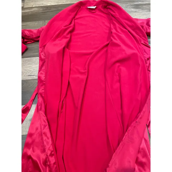 Victoria’s Secret Angels Red Satin Fleece Lined Robe Size XS/S Cozy Basic - Image 6