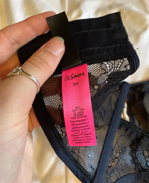 La Senza Sexy Black Cut Out Lingerie Bralette - Image 4