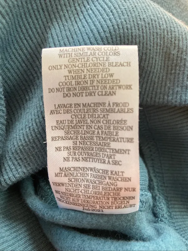 Peloton Digi Bloom Lightweight Teal Full Zip Hoodie Medium Woman’s - Image 5