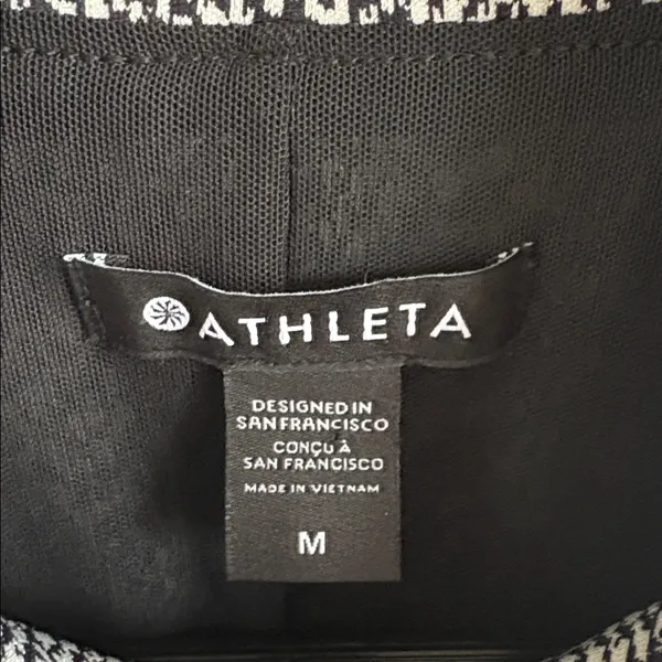 Like New Athleta Delancey Stretch Midi Dress Zip Neck Braiden Black Size Medium - Image 7
