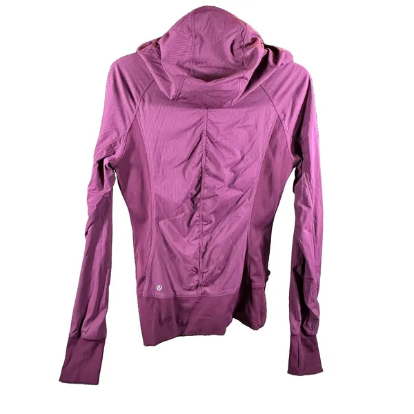 Lululemon In Flux Womens 10 Jacket Regal Plum Purple Reversible Full Zip Hoodie - Image 10