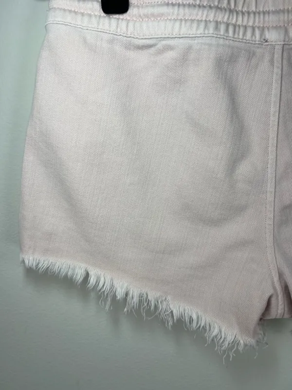 Aerie Pull-On Raw Hem Shorts Pale Pink Pockets Beachy Coastal Vacation Sz Medium - Image 9