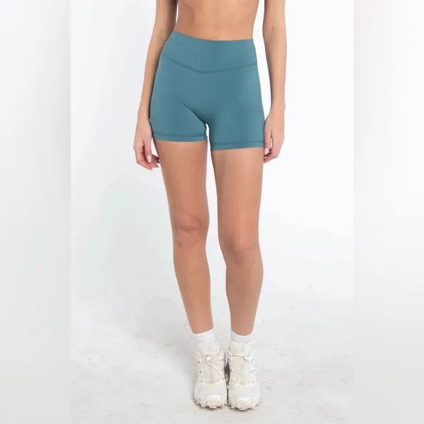 FORM Sami Clarke Lagoon Foldover Bra and Bike Yoga Shorts XS SET - Image 5