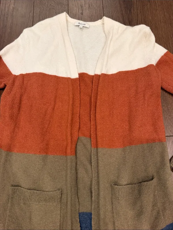 Madewell Colorblock Open-Front Cardigan - Size Small - C1-605 - Image 4