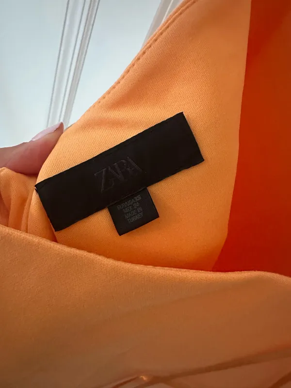 Zara orange halter cut out mini dress - Image 6