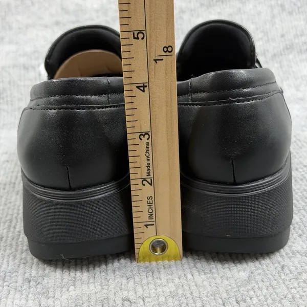Clarks Collection Size-10M Women Zylah Top Casual Slip-On Loafer Black Leather - Image 7