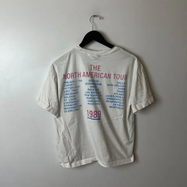 The Rolling Stone Steel Wheels Tour T Shirt Medium M Womens White Single Band - Image 16