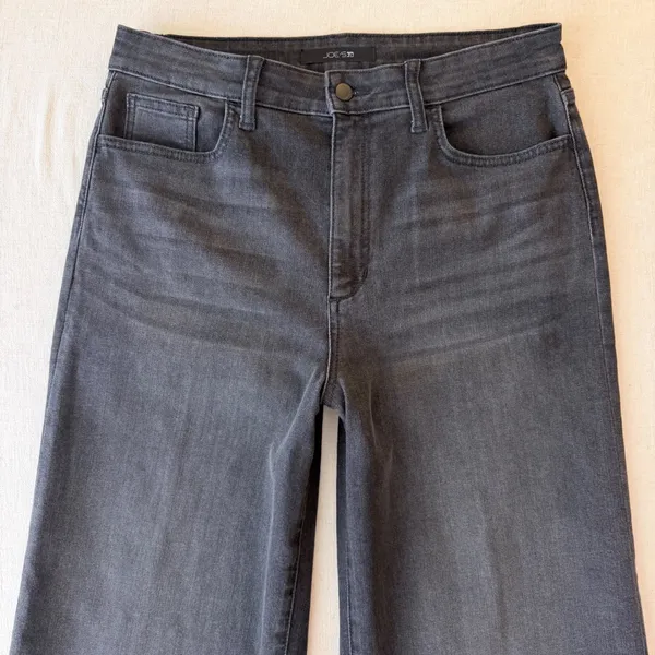 Joe's Jeans Persephone Wide Leg Ankle Jeans 31 Black Raw Hem 90s Minimalist - Image 12