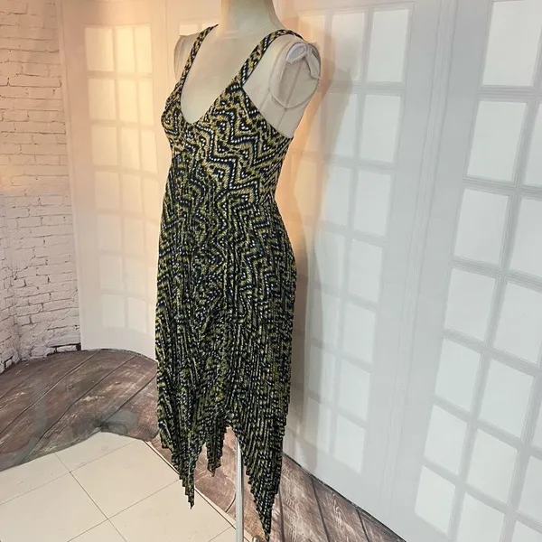 ALC Frank Multicolor Kendall Silk Sleeveless Asymmetrical Lined Sundress Size 8 - Image 6