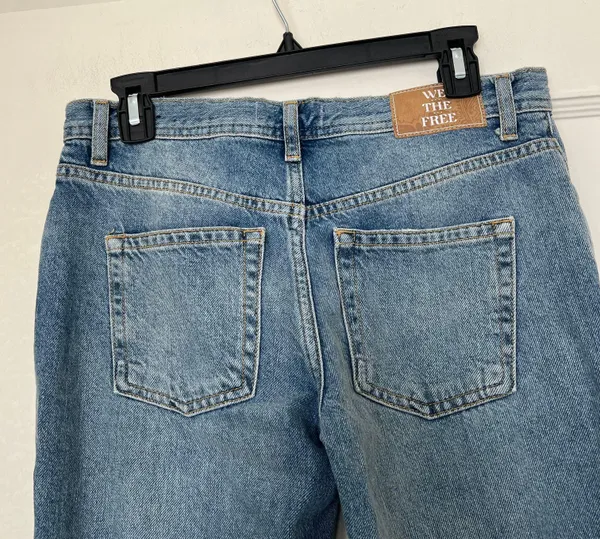 We The Free Jeans Free People Maggie Straight Leg Distressed Jeans Size 25 NWOT - Image 6