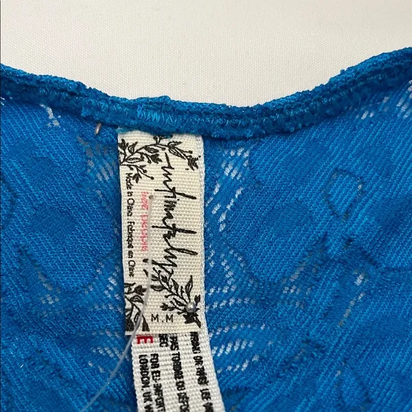 Free People Vibrant Blue Lace Bralette - Image 3