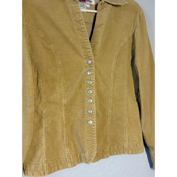 Vtg Y2K Live A Little Corduroy Beige Jacket Gilmore Girls Phoebe Sz M - Image 2