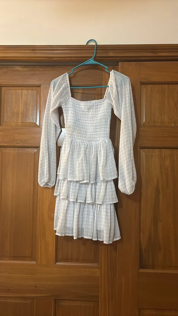 Madden NYC Gingham Dress Blue Size XS - Image 3
