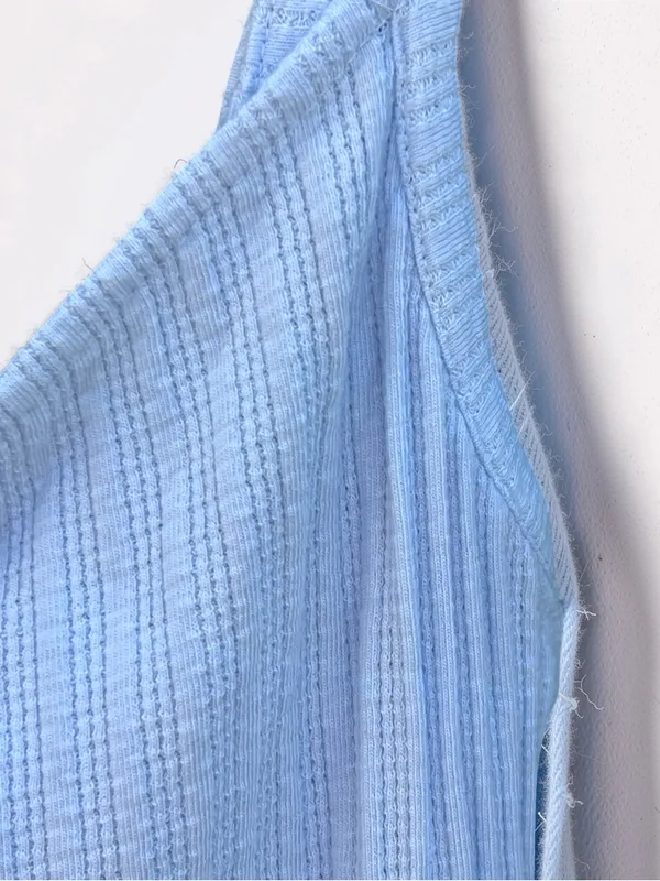 Aerie At the Barre Light Blue Tiered Mini Dress Size Medium - Image 6