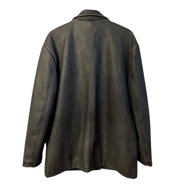 Urban Outfitters Oversized Faux Leather Blazer Jacket Size L Dad Grunge Punk - Image 4