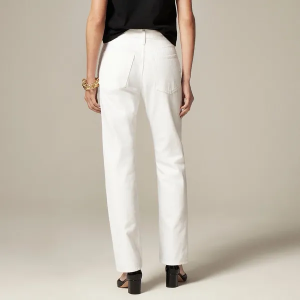 NWT!!‎ J. CREW White '84 Slouchy Jeans Solid Button Fly Straight Legs Size 27 - Image 7