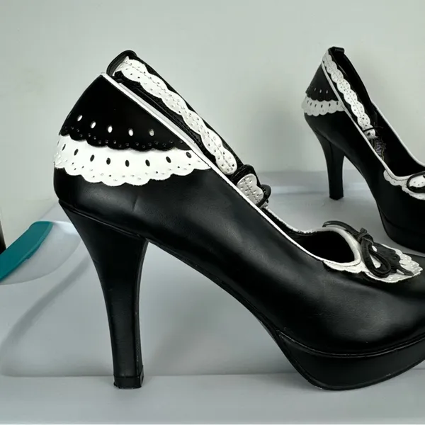 Funtasma Womens Mary Jane Heels Sz 8 Flapper Maid Halloween Dressy - Image 8