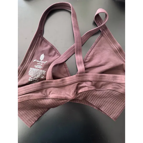 Free People Movement‎ Good Karma Bra Chocolate M/L Activewear Yoga - Image 3