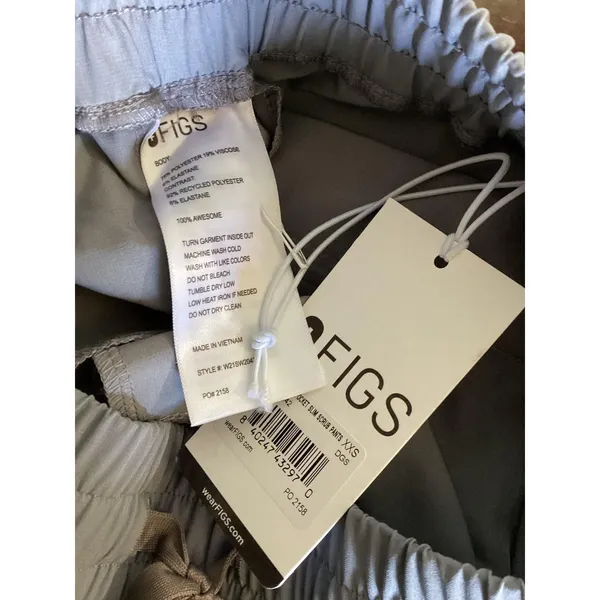 FIGS Scrub Pants Womens XXS Gray Charlotte 21 Pocket Slim Jogger Nursing Tech - Image 6