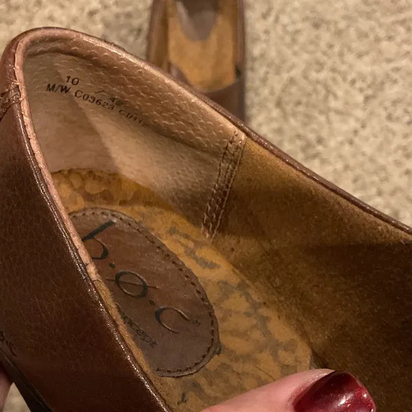 boc Brown Leather Women's Mules Size 10 - Image 5